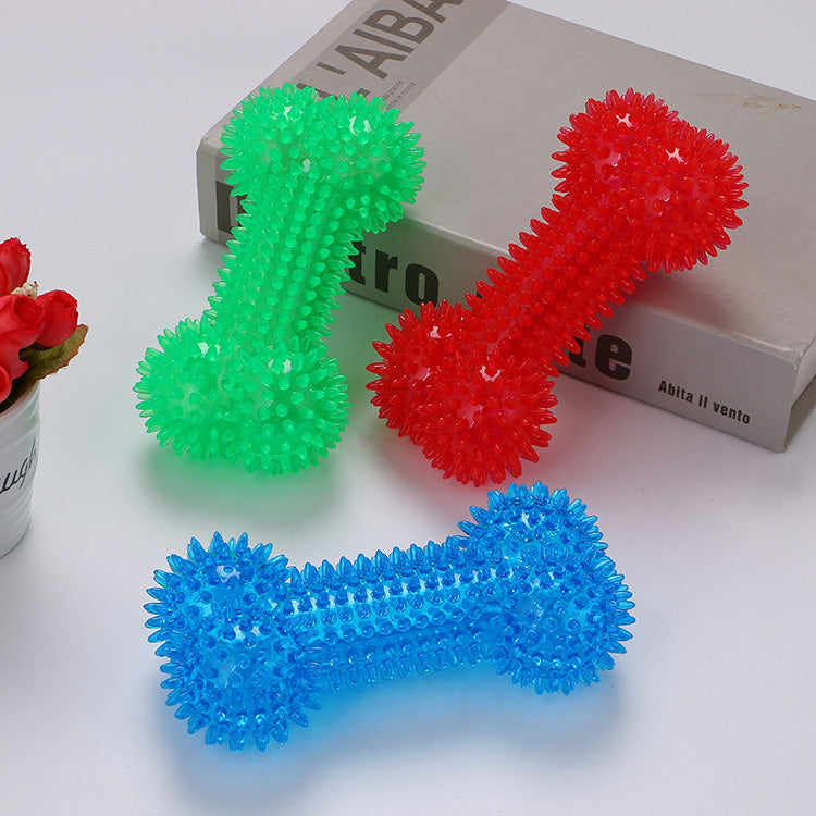 Spike Silicone Bone-Shaped Dog Toy