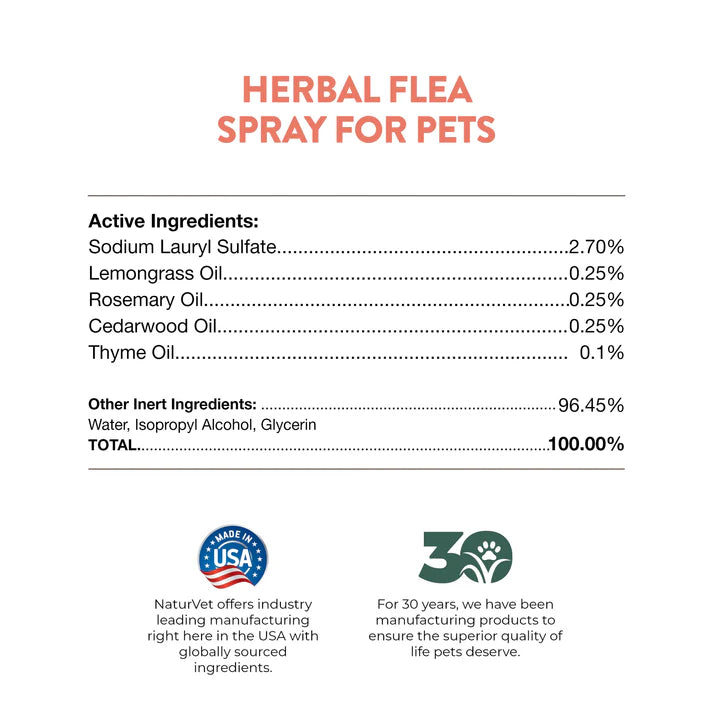 Herbal Flea Spray - For Dogs and Cats…