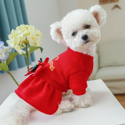 Cute Christmas Dress with Bow