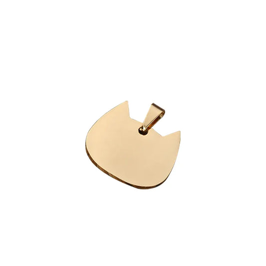 Cat Ears Metal Stainless Steel Customizable ID Tag