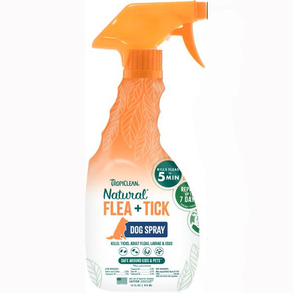 TropiClean Natural* Flea + Tick Dog Spray