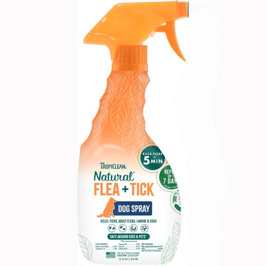 TropiClean Natural* Flea + Tick Dog Spray