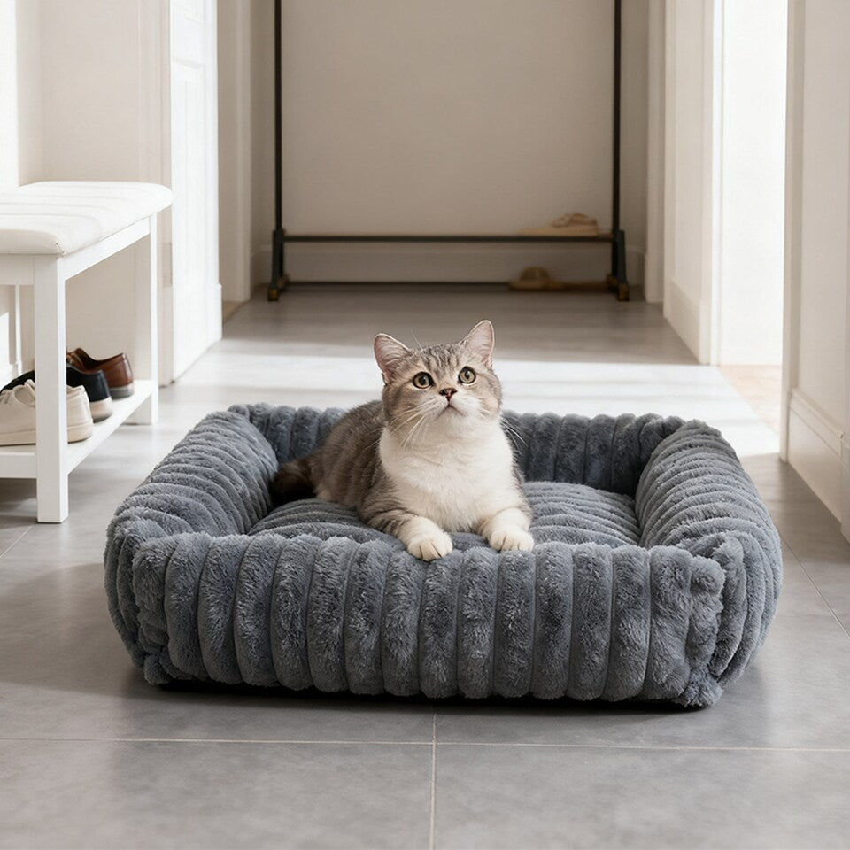 Petmate Lavender Infused Plush Cuddler Dog Bed