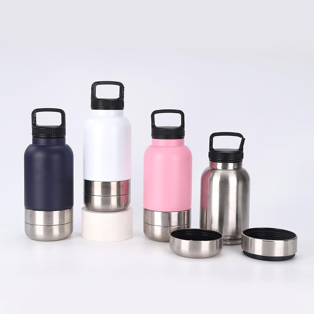3-in-1 Insulated Pet Water Bottle & Food Container