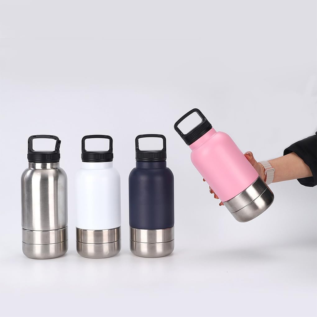 3-in-1 Insulated Pet Water Bottle & Food Container