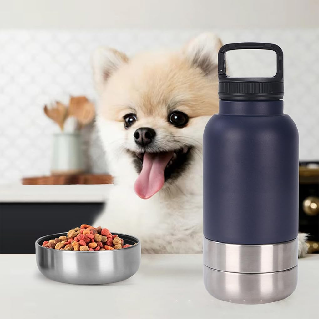 3-in-1 Insulated Pet Water Bottle & Food Container