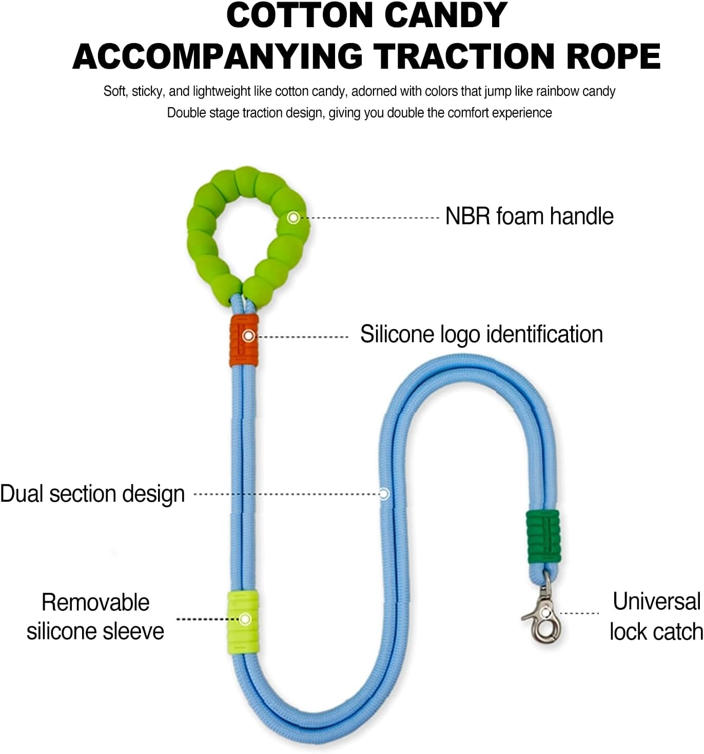 Hand-Free  Double-Segmented Dog Leash