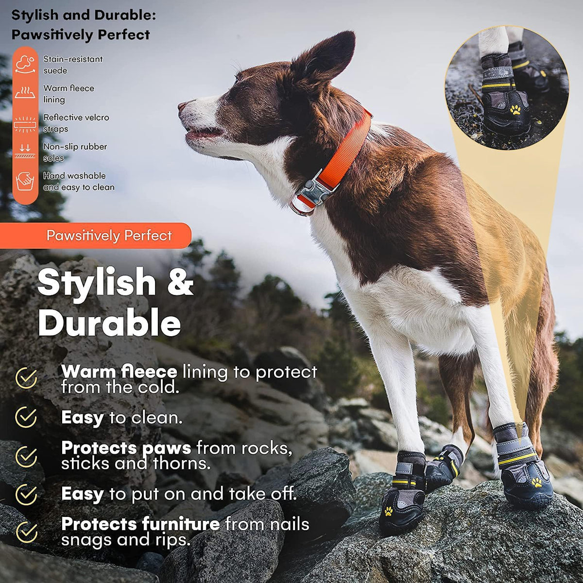 Zapatos antideslizantes y transpirables para perros