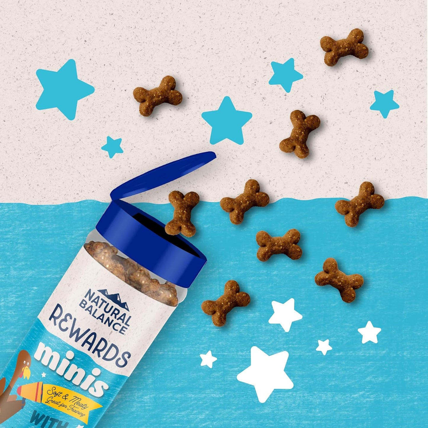 Natural Balance Mini-Rewards Turkey Grain-Free Dog Training Treats for Dogs | 5.3-oz.