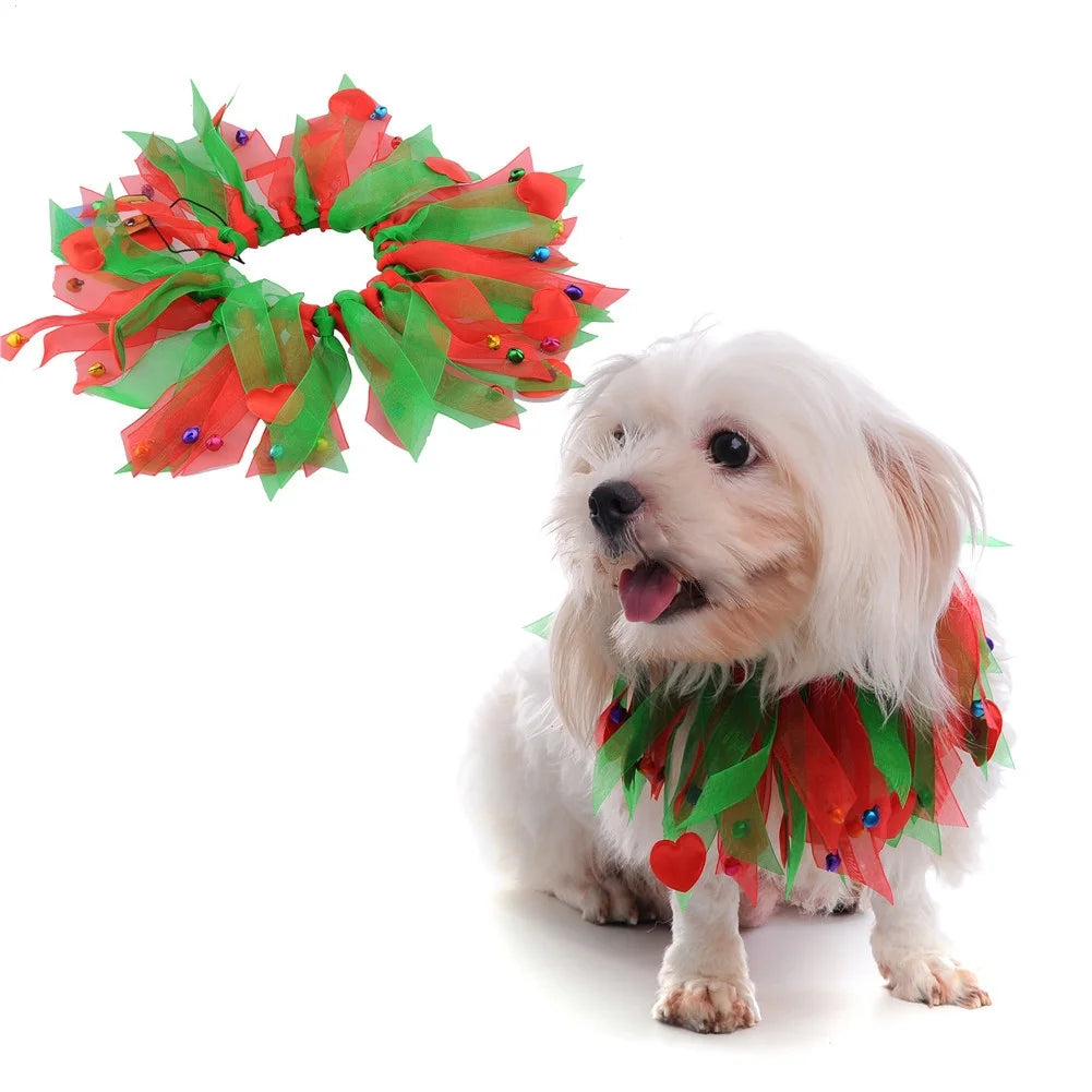 Christmas Fringe Bell Collar