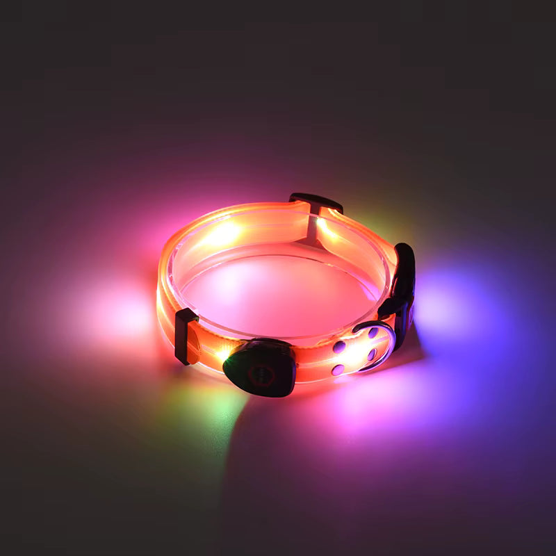 LED Light-Up Dog Leash and Collar – Rechargeable Safety Leash for Night Walks