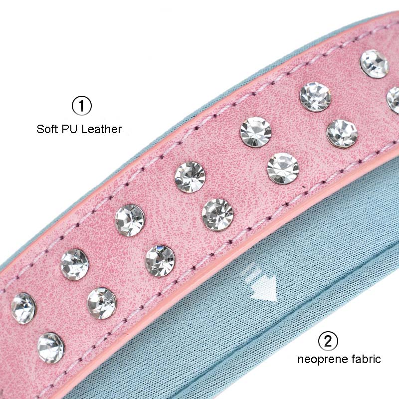 Luxury Rhinestones Studded Dog Collar