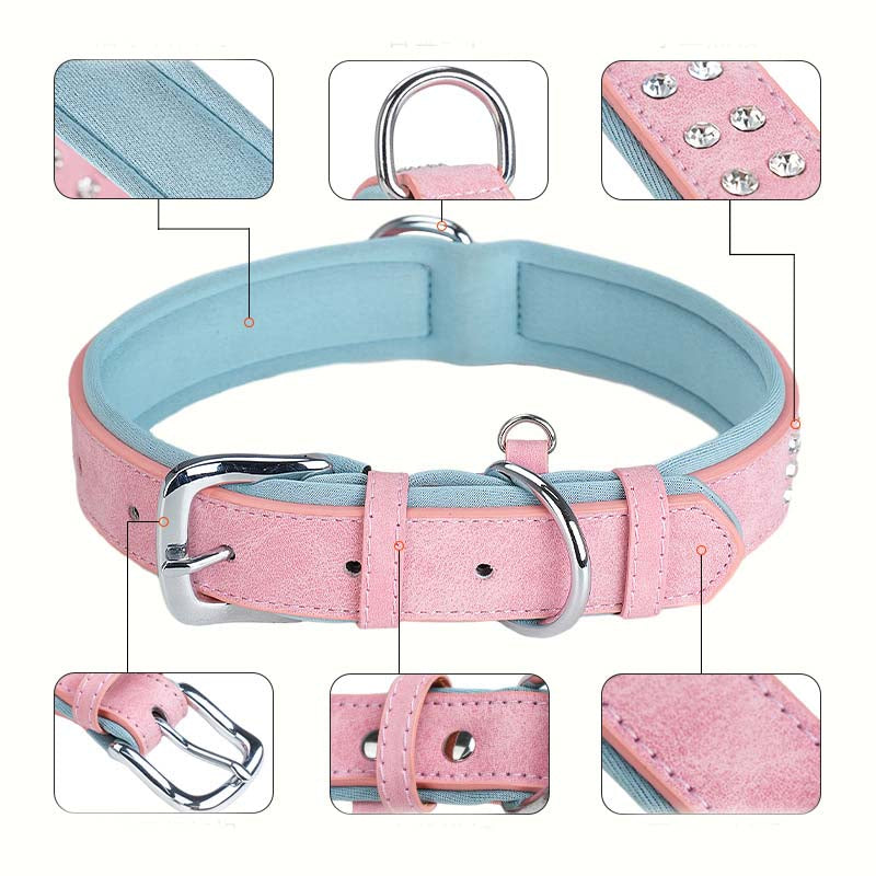 Luxury Rhinestones Studded Dog Collar