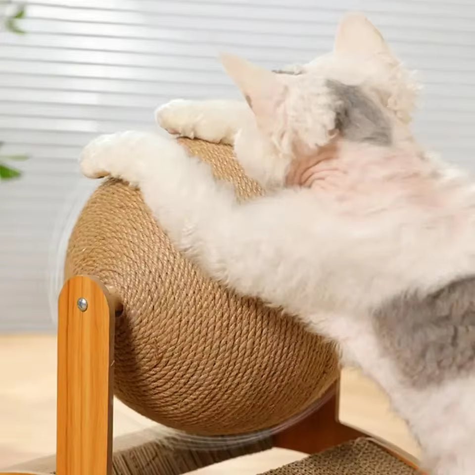 Inclined Corrugated Cat Scratching Pad for Exercise, Play & Furniture Protection