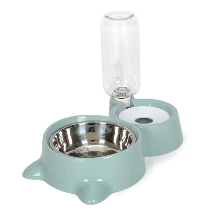 Pet Food & Automatic Water Bowl Set