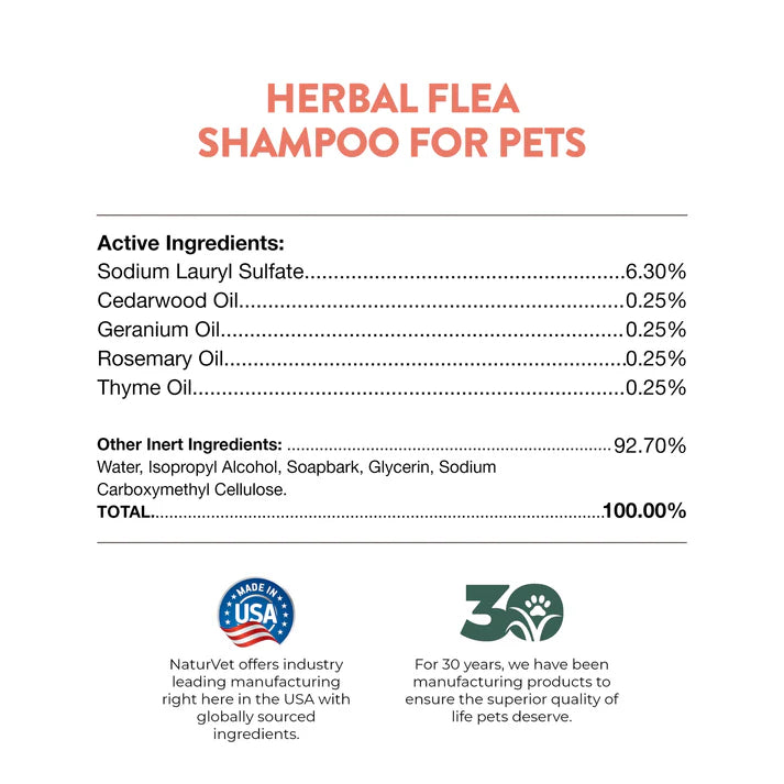 Herbal Flea Shampoo - For Dogs and Cats