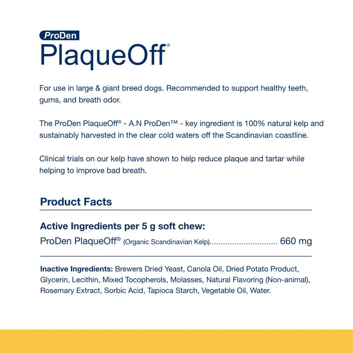 ProDen PlaqueOff® Chew Suave para Perros de Razas Grandes y Gigantes
