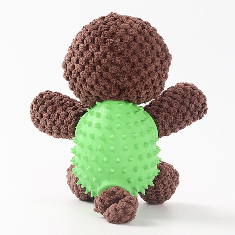 Teeth Cleaning Durable Rubber Plush Dog Toy