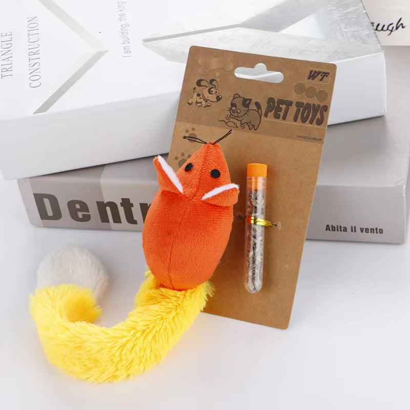 Long Tail Mouse Cat Toy with Catnip