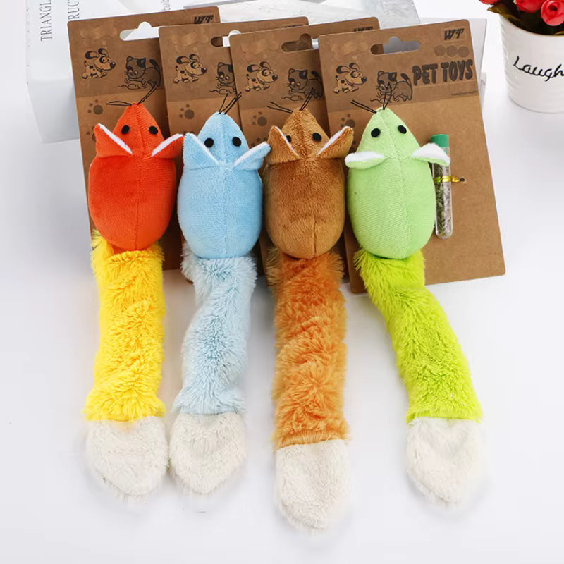 Long Tail Mouse Cat Toy with Catnip