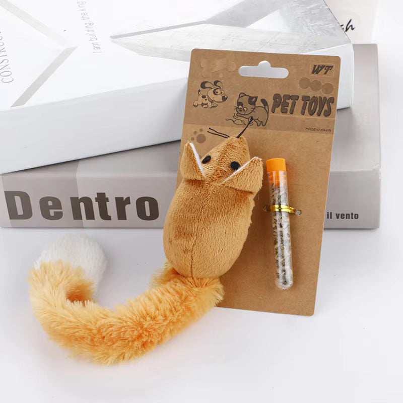 Long Tail Mouse Cat Toy with Catnip