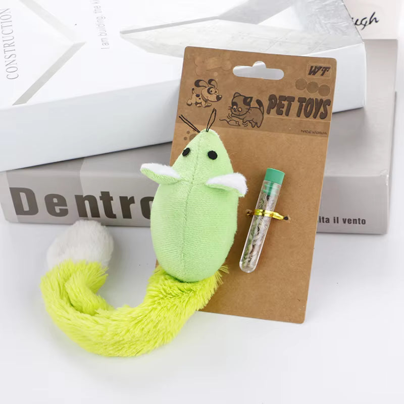 Long Tail Mouse Cat Toy with Catnip