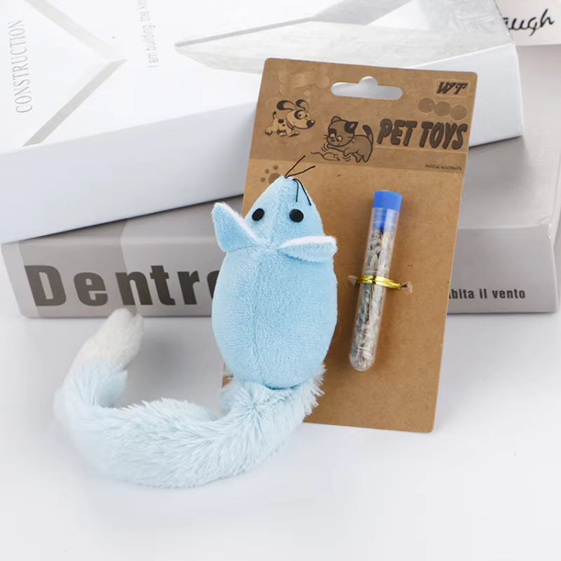 Long Tail Mouse Cat Toy with Catnip