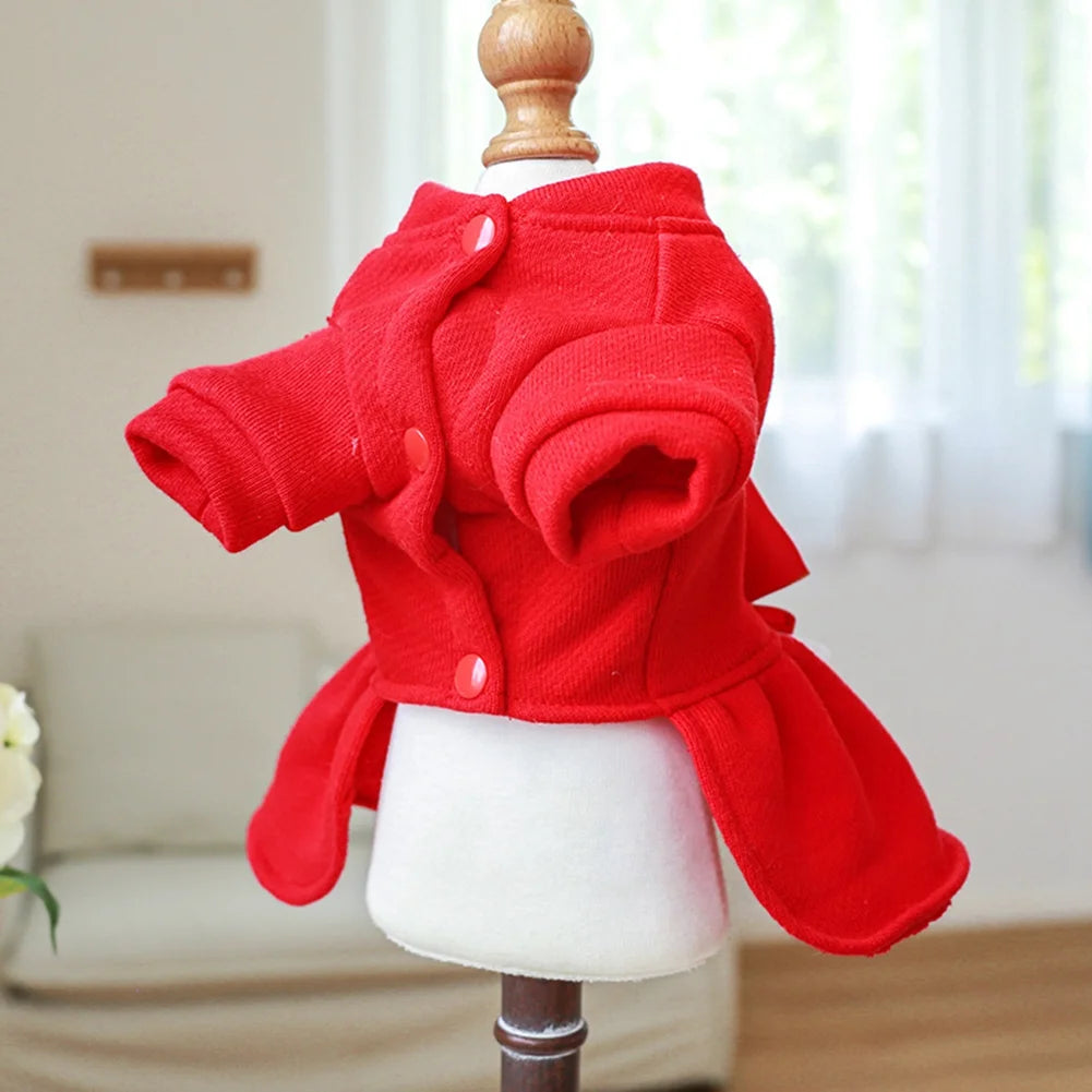 Cute Christmas Dress  with Bow