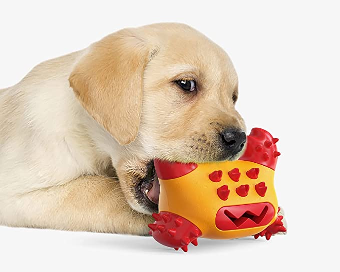 Juguetes molares para perros de alta resistencia al desgaste, limpieza dental, juguetes interactivos multifuncionales para la fuga de alimentos