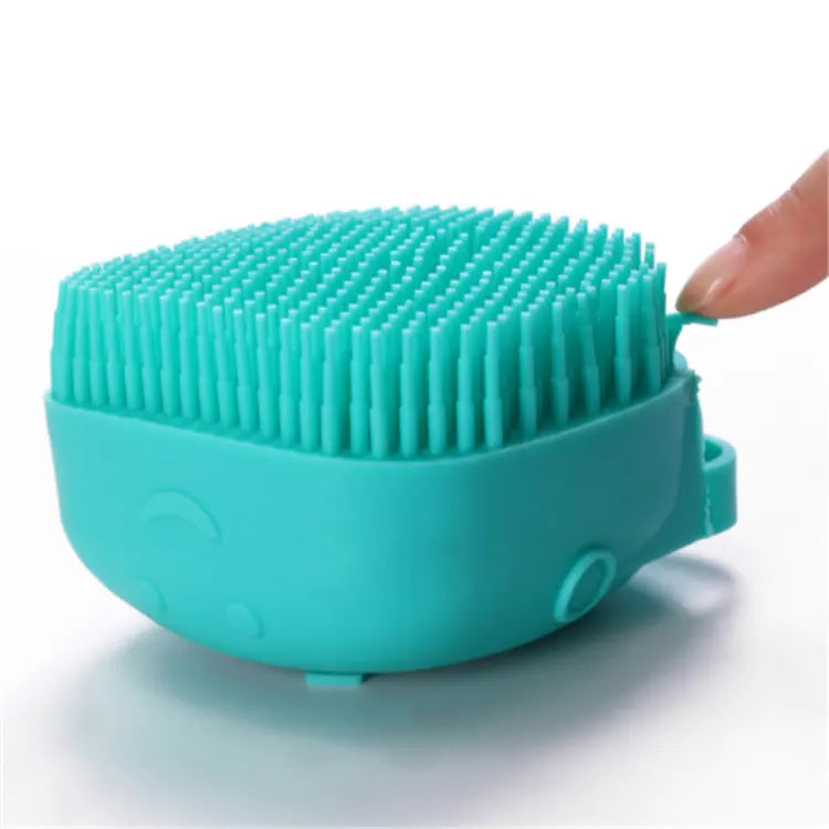 Escova para Banho com Dispenser de Shampoo para Massagem de Animais de Estimação