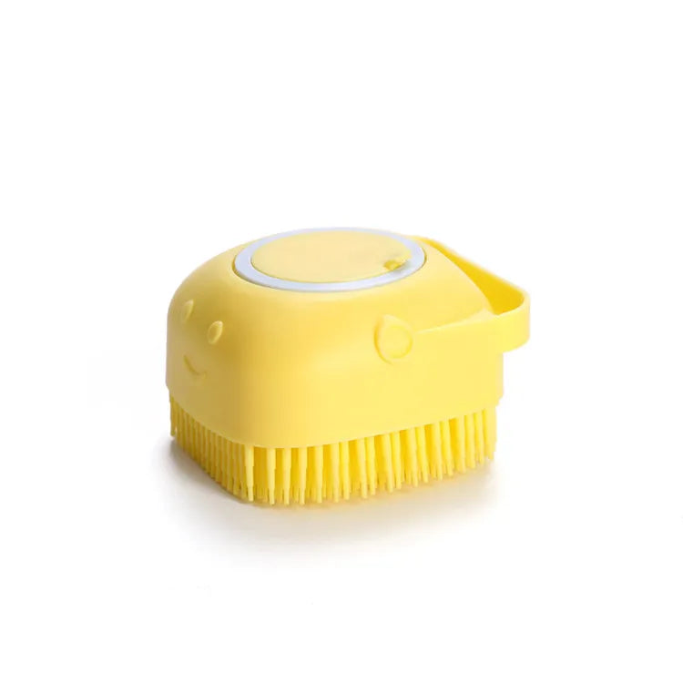 Escova para Banho com Dispenser de Shampoo para Massagem de Animais de Estimação